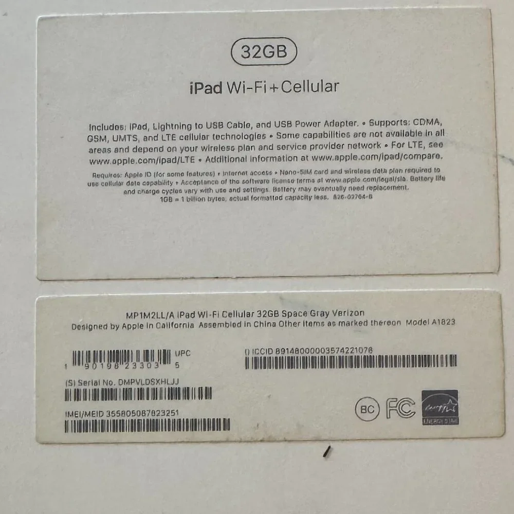 Apple Ipad 5 Gen 32gb Wi-fi + 4g Lte Space Gray Mp1m2ll/a